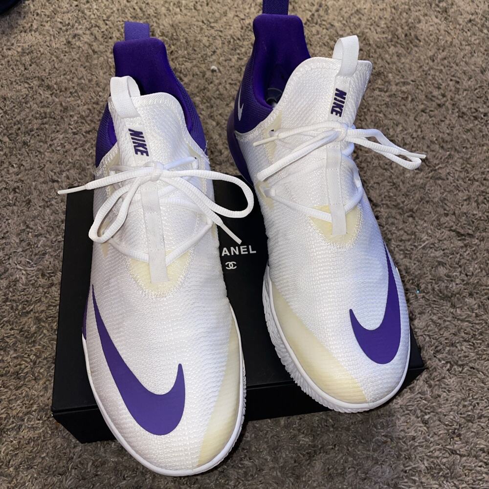 Nike Zoom Purple White AT3873 108 Basketball Shoes Sneakers Mens US 13 EUC